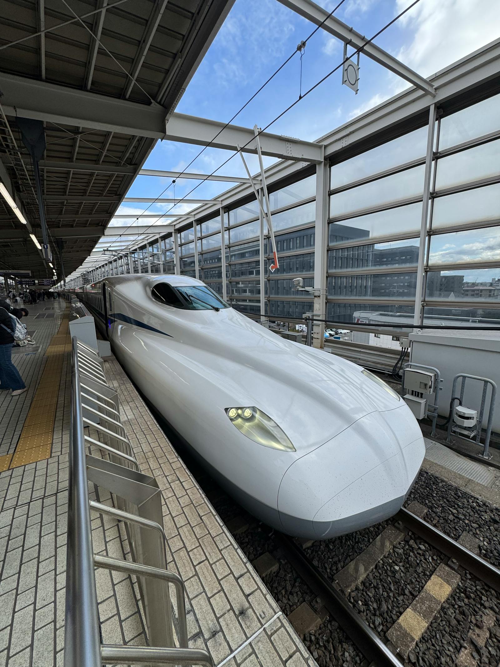 A fast limited-express airport train, the kind that links Narita Airport with central Tokyo